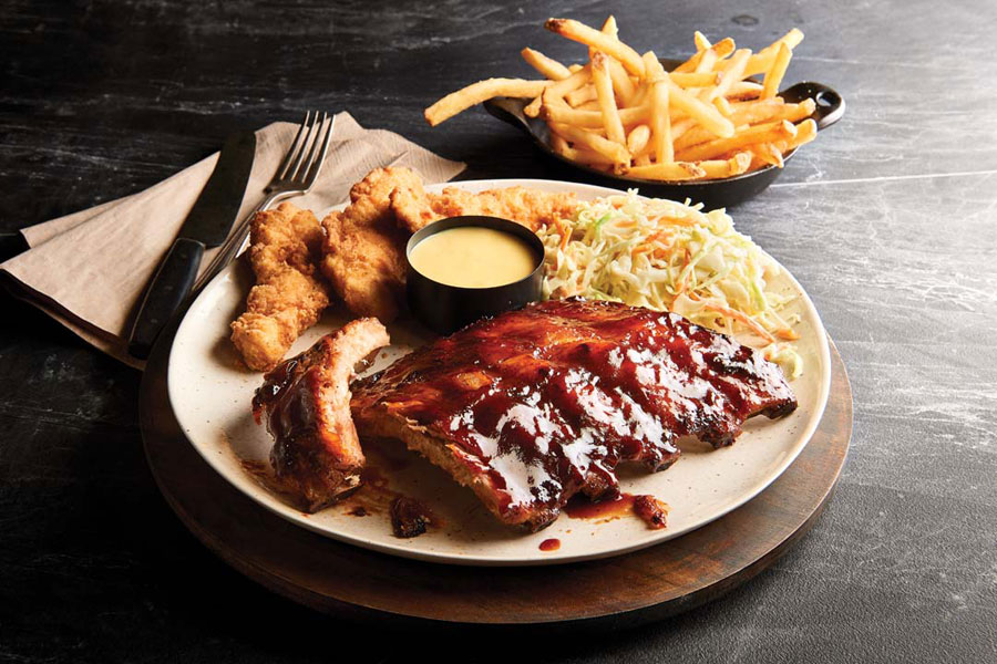 Ruby Tuesday's on Clifton Hill Ribs and Chicken Fingers.