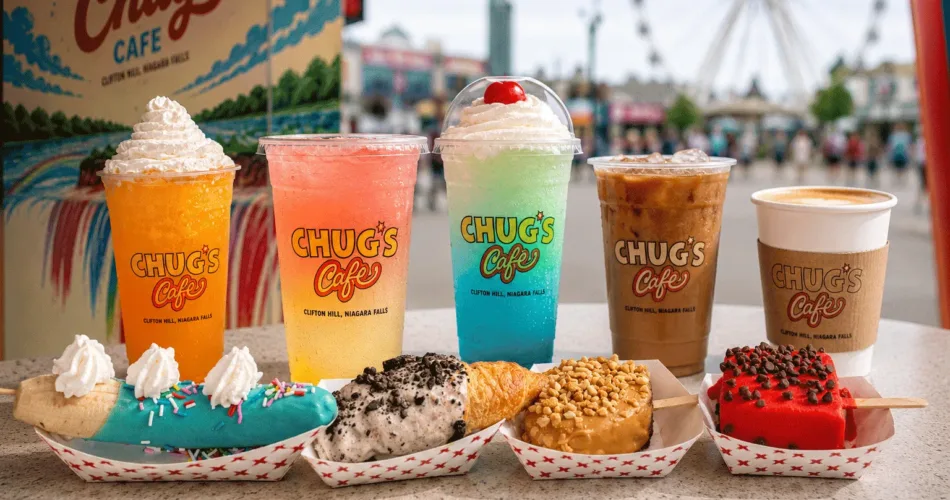 Chugs Cafe, Dirty Sodas, Coffees, Dippables